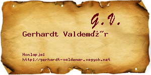 Gerhardt Valdemár névjegykártya